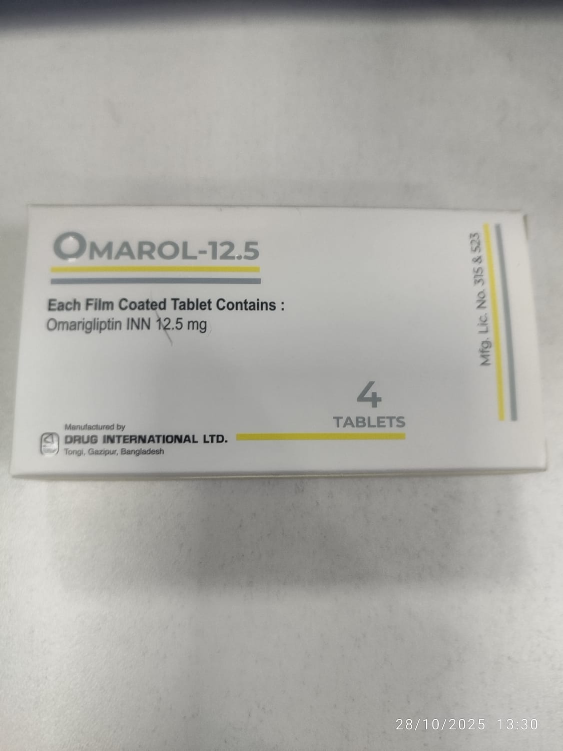 Omarigliptin-12.5mg Tablet
