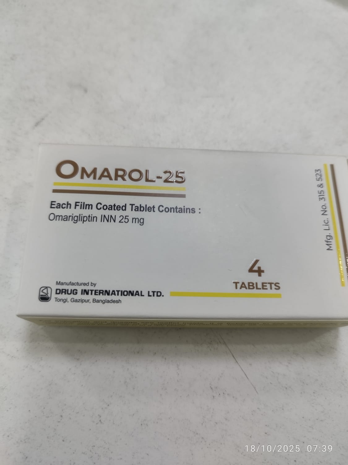 Omarigliptin-25mg Tablet